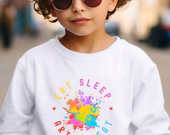 Child Art Lover sweatshirt, fun kid artist shirt,  gift for young artist