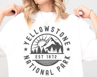 Yellowstone National Park t-shirt, Yellowstone camping trip shirt, Camping tshirt, Yellowstone hiking shirt, gift for camper, adventure tee