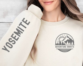 Yosemite National Park Sweatshirt: Adventure Awaits Unisex Crewneck