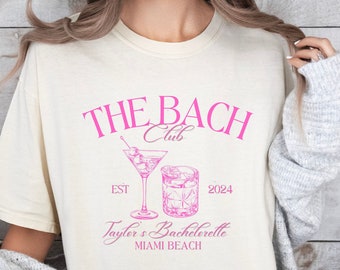 Custom Bachelorette Party T-Shirt: Bach Club Cocktails, Bridal Gifts