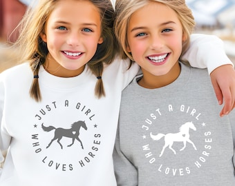 Girl Horse Lover Sweatshirt: Equestrian Gift for Rider