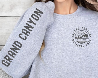 Grand Canyon National Park Sweatshirt: Sleeve Graphic, Camping Shirt