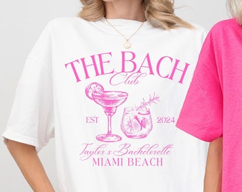 Custom Bachelorette Club T-Shirt: Miami Beach Bridal Party Gift