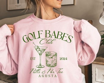 Golf Babes Club Sweatshirt: Benutzerdefinierte Lage, Frauen Golfer Geschenk