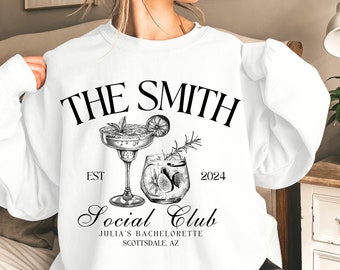 Personalisiertes Bachelorette Sweatshirt: Benutzerdefinierte Social Club Brautparty Shirt