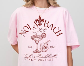 Custom New Orleans Bachelorette Shirt: NOLA Bach Club Tee