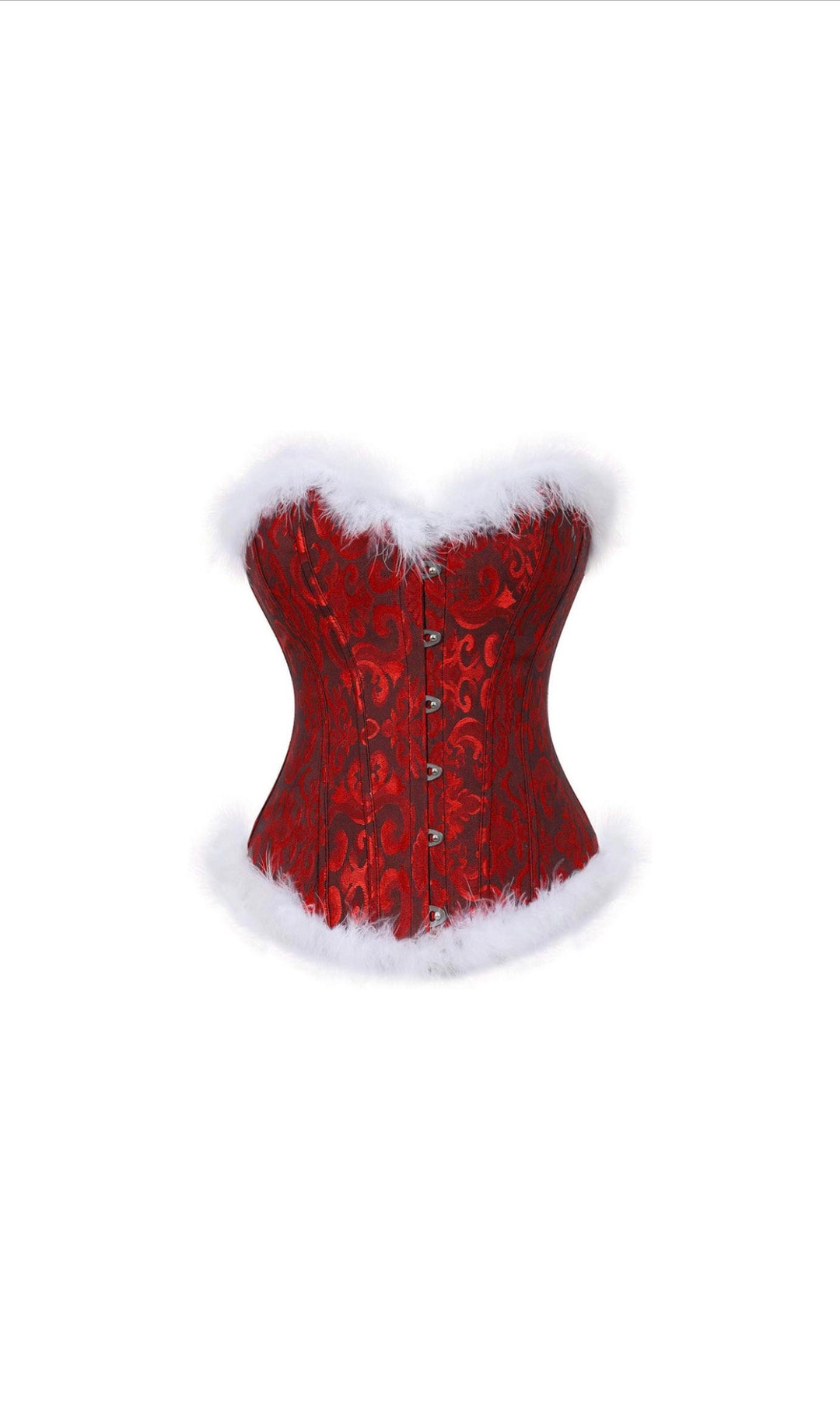 Mrs. Claus Christmas Corset Top Etsy