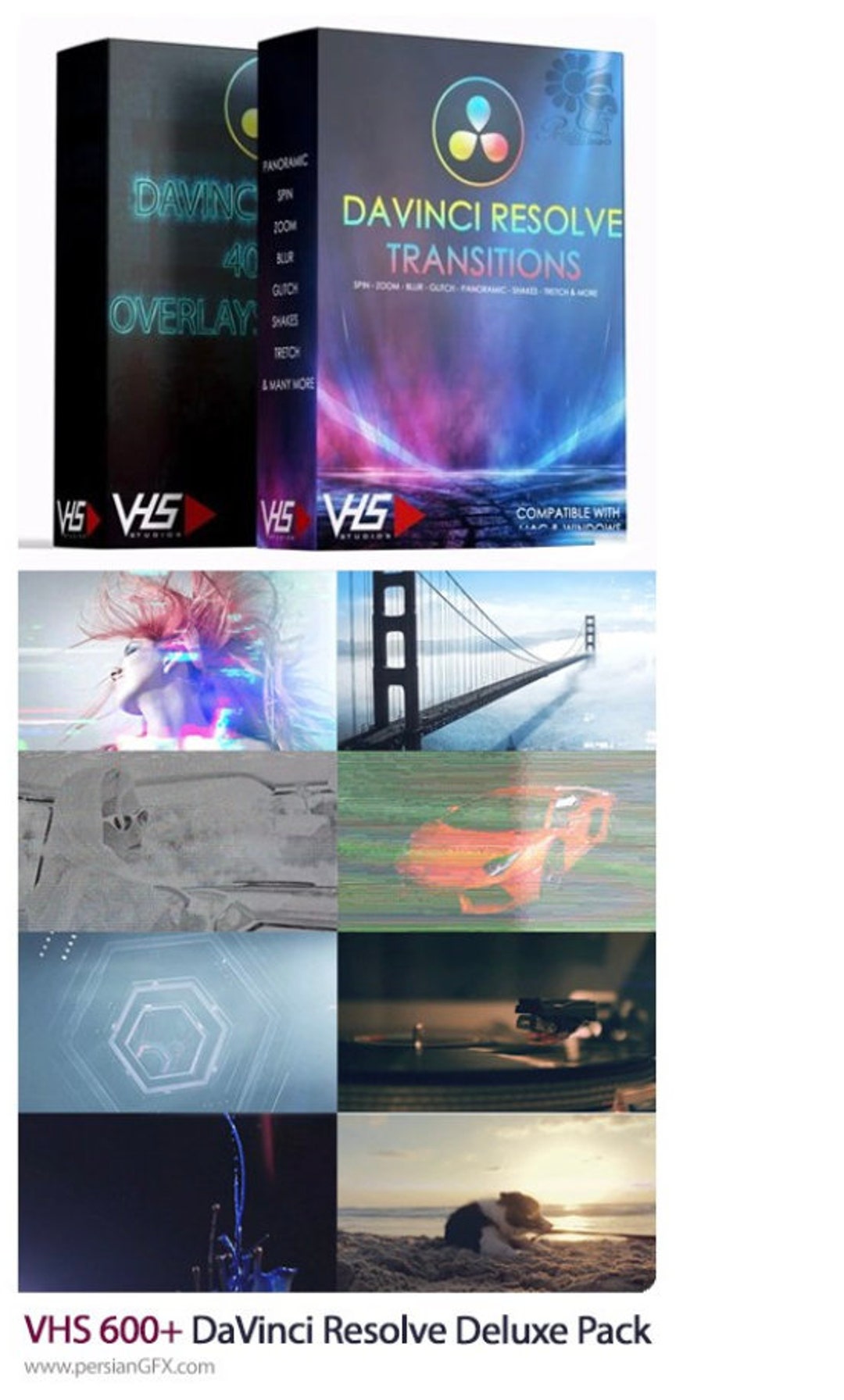 VHS Studio VHS 600 Davinci Resolve Deluxe Pack transition Etsy