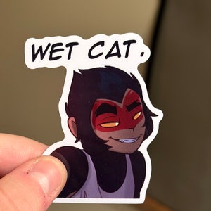 LMK &quot;Wet Cat&quot; Macaque sticker