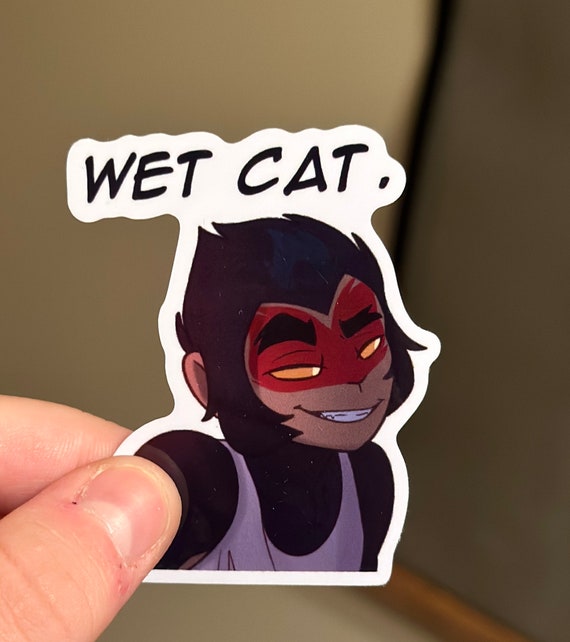 LMK "Wet Cat" Macaque sticker
