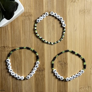 Custom Formula 1 Friendship Bracelets: Team Kick Sauber, Valtteri Bottas & Zhou Guanyu