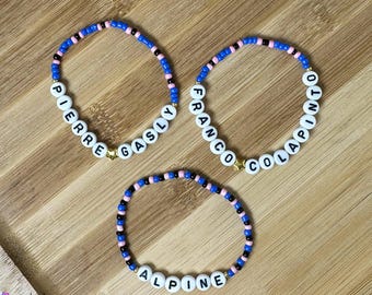 Custom Formula 1 Friendship Bracelets 2026 Season - Team Alpine, Pierre Gasly & Franco Colapinto
