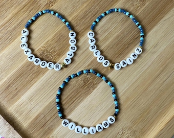 Custom Formula 1 Friendship Bracelets 2026 Season - Team Williams, Alexander Albon & Carlos Sainz