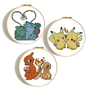 Set of Anime Cross stitch Cartoon cross stitch Game cross stitch Color cross stitch Cartoon cross stitch Anime cross stitch pattern Kids