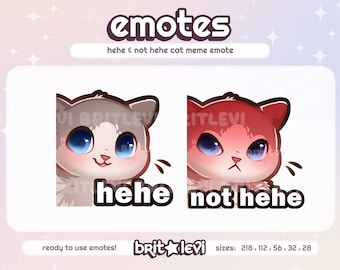 Hehe Cat Meme Emotes: Twitch & Discord Emotes (Digital Download)