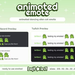 Animated Dancing Alien Cat Emote: Twitch & Discord Emote (GIF Digital ...
