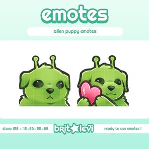 Alien Puppy Glorp-Inspired Emotes: Twitch & Discord Emotes (Digital Download)