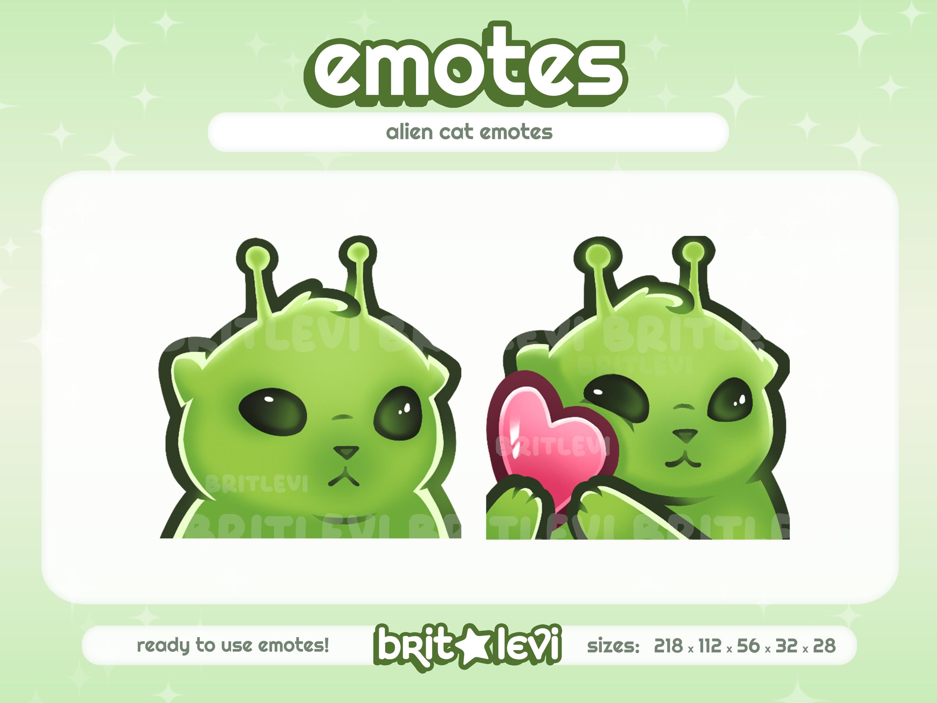 Alien Cat Glorp Emotes | Twitch Emotes & Discord Emotes | Katze Meme Emote Pack