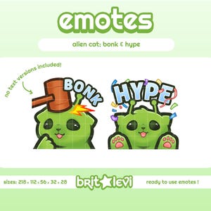 Gestos de Alien Cat Glorp / Bonk and Hype: Gestos de Twitch y Discord (Descarga digital)