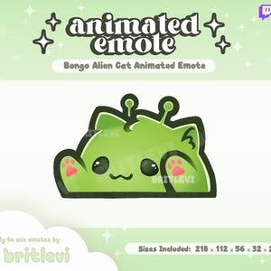 Animated Bongo Cat Emote | Alien Cat Glorp Emote | Twitch Emotes & Discord Emote