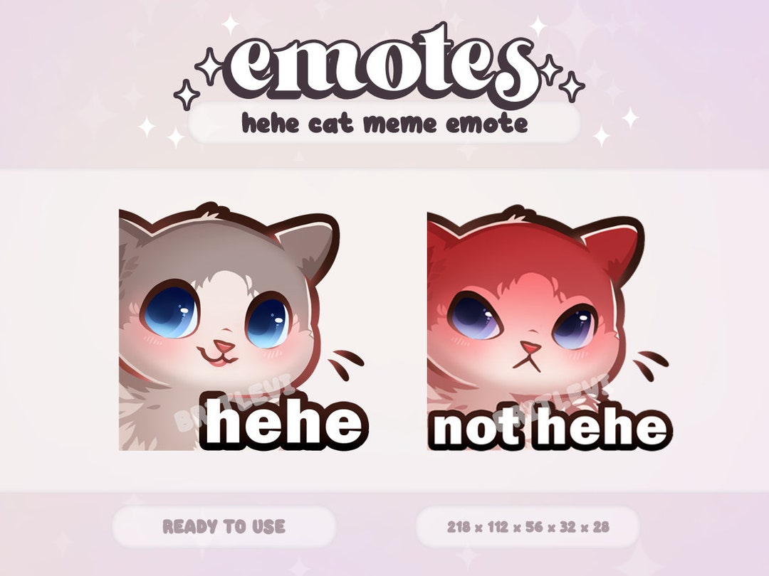 Hehe Cat Meme Emote | Twitch Emotes & Discord Emotes | Cat Emote Pack ...