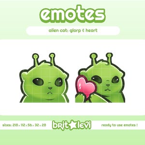 Alien Cat Glorp Emotes: Twitch & Discord Emotes (Digital Download)