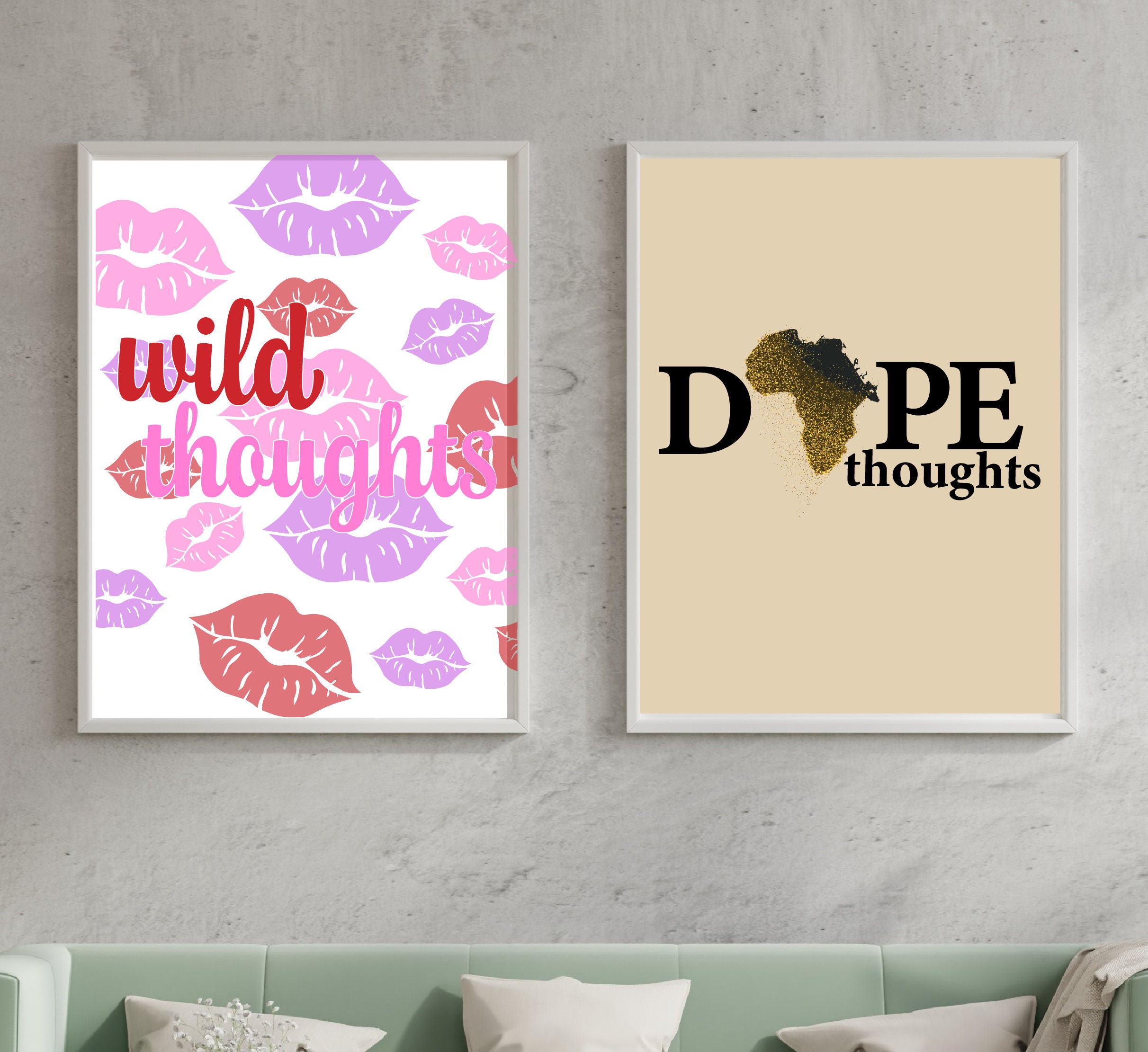 Dope Wall Art, Africa Poster, Thoughts Digital Print, African American