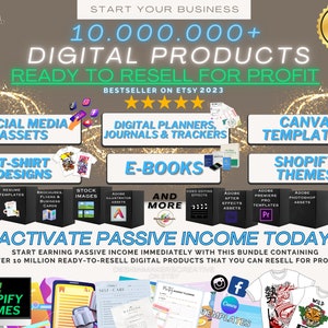 Ultimate Digital Products To Resell, Bundle, 10.000.000+, Passive Income Business, Private Label Rights, Master Resell Rights, DFY, MRR, PLR
