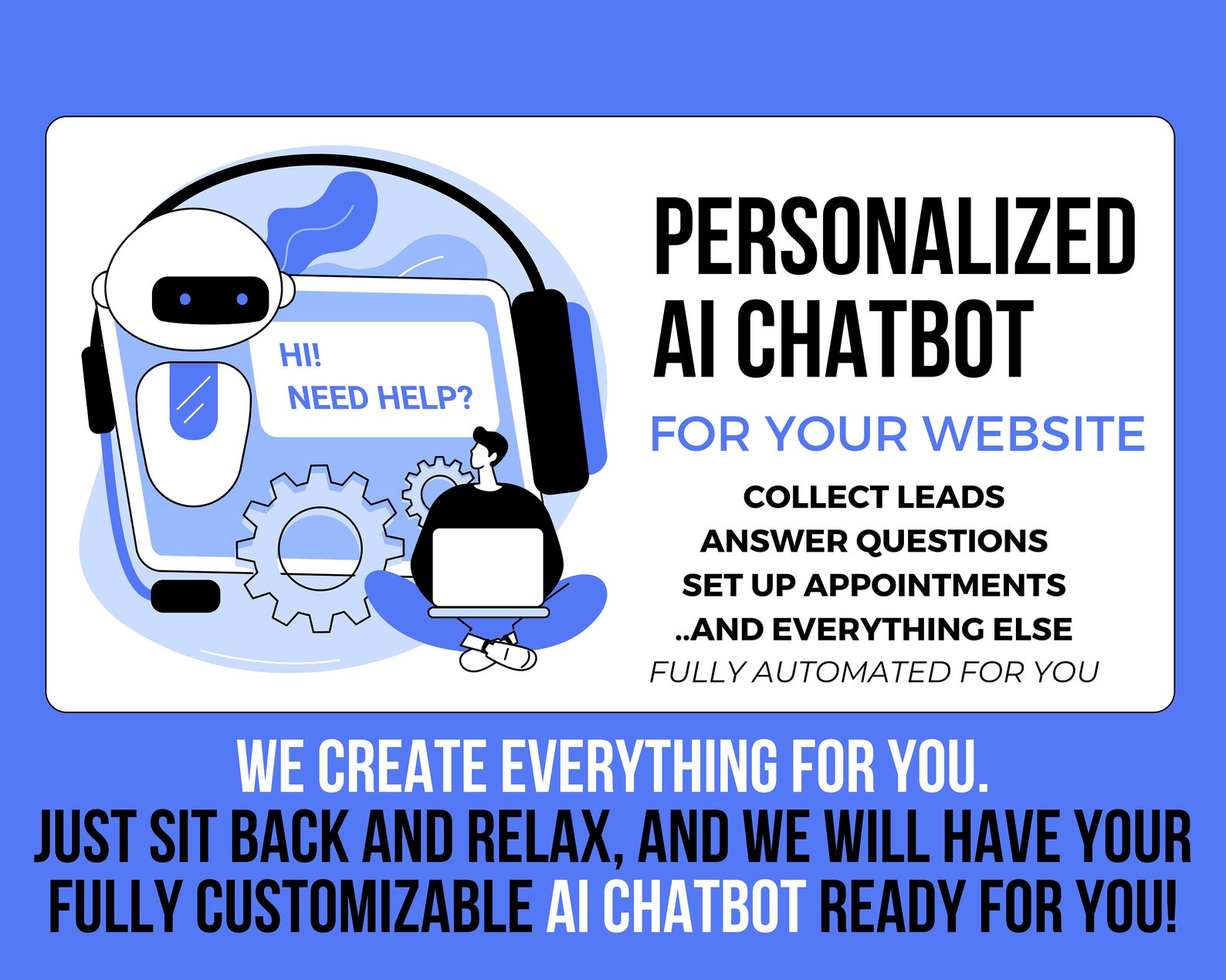AI Chatbot for Your Website Done for You Fully Customizable Automated ...
