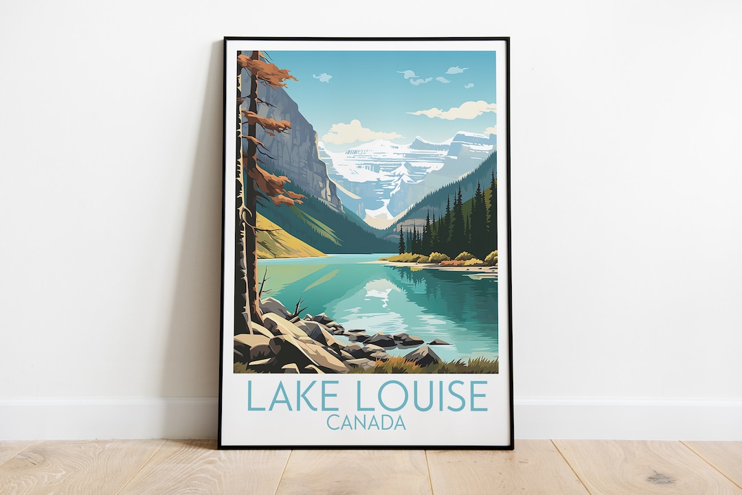 Lake Louise Travel Print Canada Lake Louise Poster Lake - Etsy