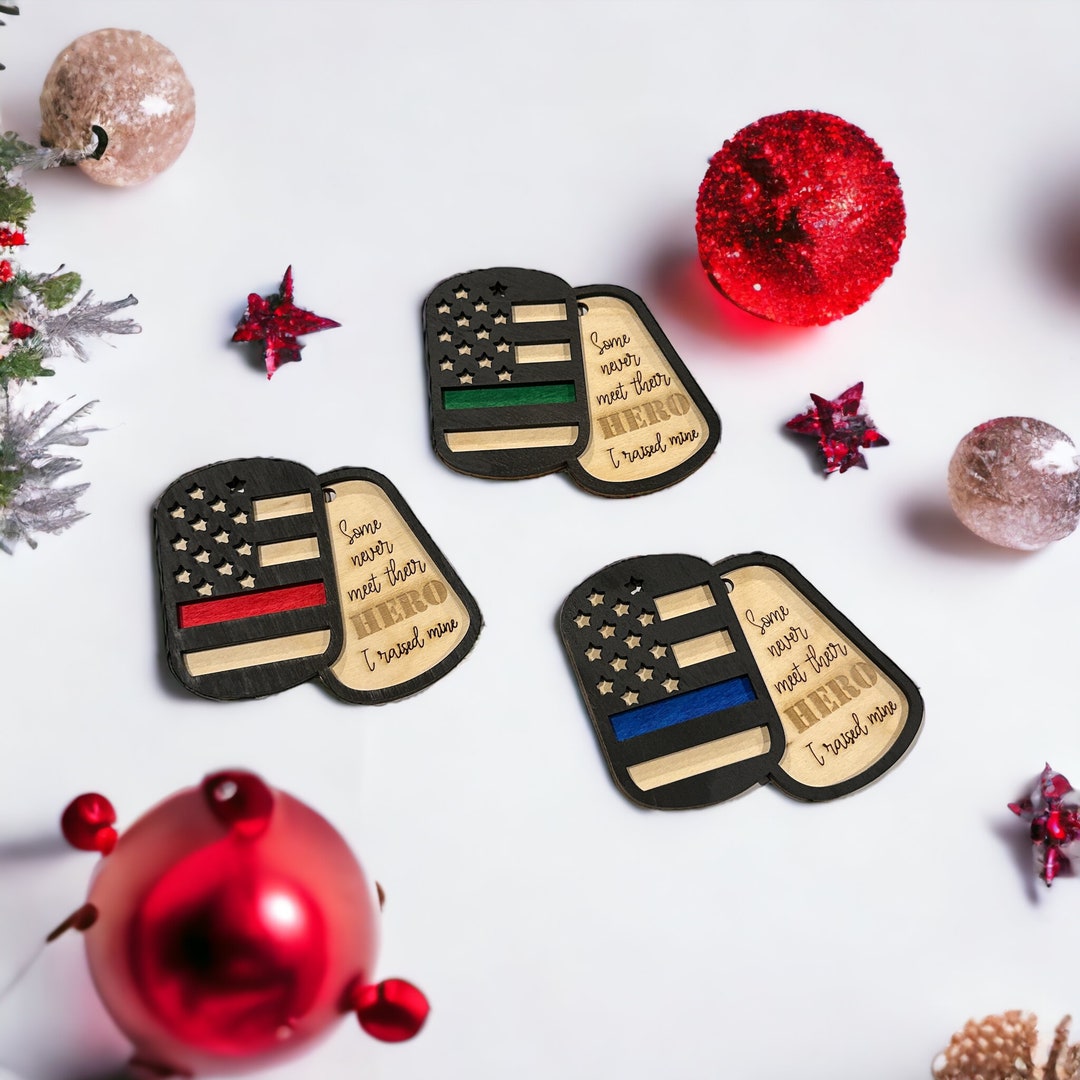 Dog Tag Christmas Ornaments Etsy