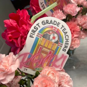 Teachers Rock! 1950&#39;s Gift Tag Printable TEMPLATE TO EDIT!
