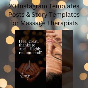 Instagram Template for Massage Therapist Instagram Template for social media template for Massage Therapy Tools for Social Media Template