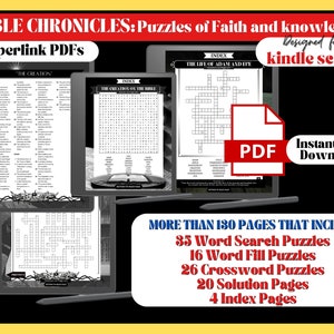 Kindle Scribe Word Search | Engaging Bible Activity Pages for Kindle Scribe | Clickable Link for Scribe | Crossword for Scribe