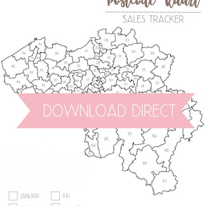 Postcode Map Belgium | Sales tracker