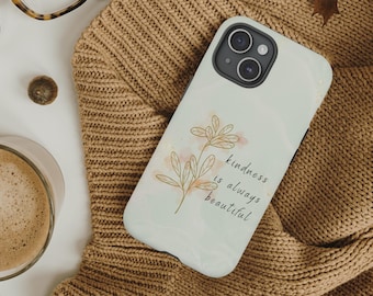 Floral Phone Cases Flower Design Flower Line Art Phone Cases Gift for Mom Women Her Girl Phone Case Tough Phone Cases for iPhone and Samsung