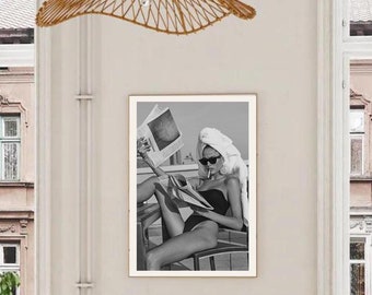 Affiche de mode de luxe, art mural de créateur, photo vintage, affiche féministe, décoration de chambre de fille