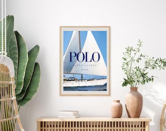 Polo Ralph Lauren Prints, Fashion Magazine Poster, Vintage Fashion Magazine Poster, Luxury Fashion Print, Classic Wall Art
