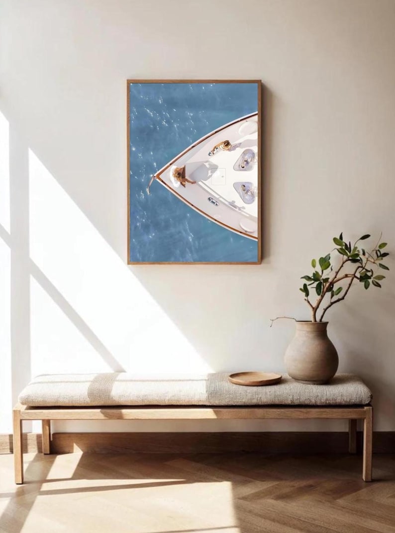 Luxury Yacht Print, Old Money Aesthetic Poster (Digital Download) image 1