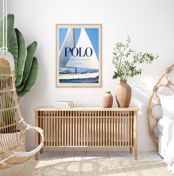 Polo Ralph Lauren Sailing Poster, Vintage Fashion Print (Digital Print)