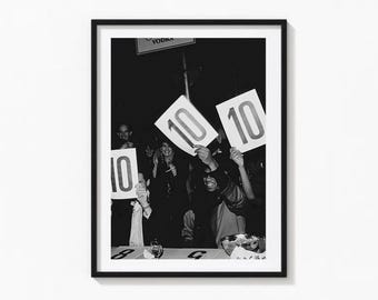 10 out of 10 Scoreboard Print, Black & White Wall Art, Vintage Ballroom Judging Print, Vintage Prints, Museum Quality Photo Print