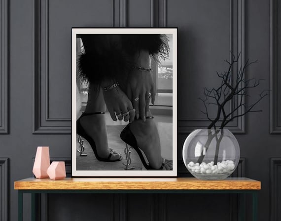 YSL Heels Fashion Print, Luxury Poster, Vogue Wall Art (Digital Download)
