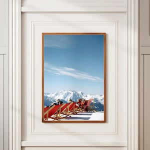 Arte murale retrò Apres Ski, stampa estetica di sci, stampa vintage di sci, arte murale invernale, download immediato