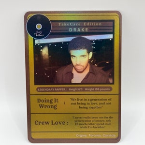 Drake (Take Care) Holografische zweiseitige Sammelkarte mit hochwertiger Schutzhülle