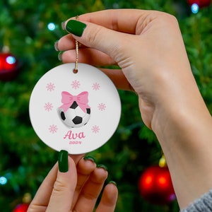 Customized PERSONALIZED Soccer Ball with your name - Cedar Ornament Customized PERSONALIZED Soccer Ball with your name - Cedar Ornament