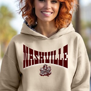 Nashville Sweatshirt, Hooded Sweatshirt, State Sweatshirt, Nashville Hoodie, Birthday Gift, Travel Sweatshirt, Girls Trip Sweatshirt