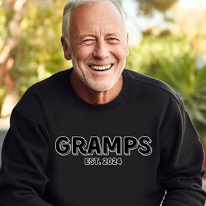 Gramps Sweatshirt, Custom Grandpa Crewneck, Custom Year Sweatshirt, Family Gift, Cozy Pullover, Customized Grandfather Apparel, Gift For Dad
