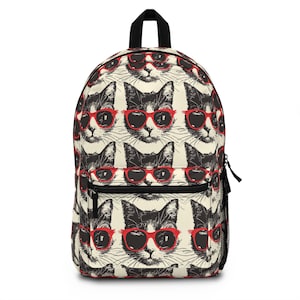 Cooler Katzenrucksack, süße Katzentasche, lustiger Katzenrucksack, stilvoller Kitty-Rucksack, entzückender Haustierrucksack, Tierliebhabergeschenk, Schultasche