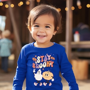 Stay Spooky Halloween Toddler Long Sleeve Tee, Halloween Long Sleeve Toddler Shirt, Stay Spooky Halloween Shirt, Funny Toddler Halloween Tee