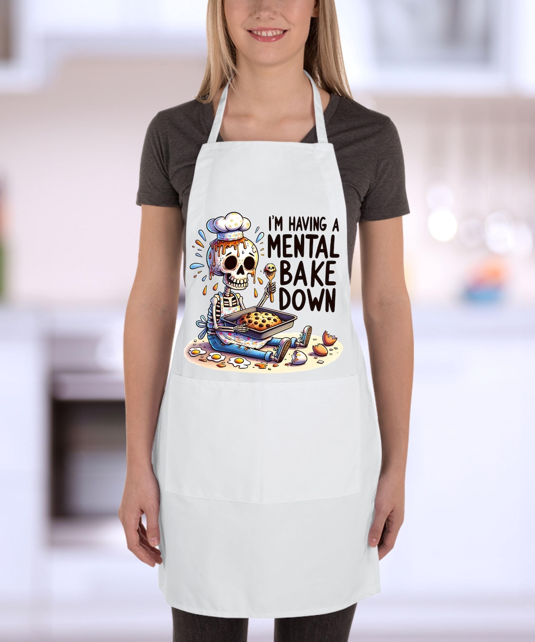 Funny Cooking Apron: Mental Bake Down, Kitchen Humor - Etsy